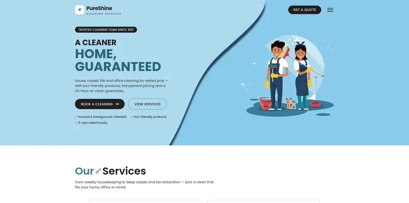 PureShine Cleaning Services project